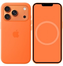 Чохол Silicone case (AAA) with Magsafe and Animation для Apple iPhone 17 Pro Max (6.9") Orange
