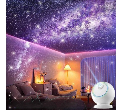 Проектор-нічник Meteor E25 with Bluetooth + 6 discs 2400 mAh White