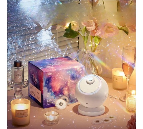 Проектор-нічник Meteor E25 with Bluetooth + 6 discs 2400 mAh White