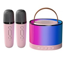 Караоке Мікрофон-колонка K52 + один мікрофон Pink