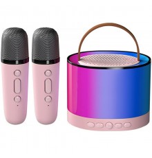 Караоке Мікрофон-колонка K52 + один мікрофон Pink