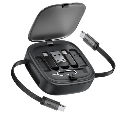 Дата кабель Acefast J3 box 5-in-1 60W (0.95m) Black