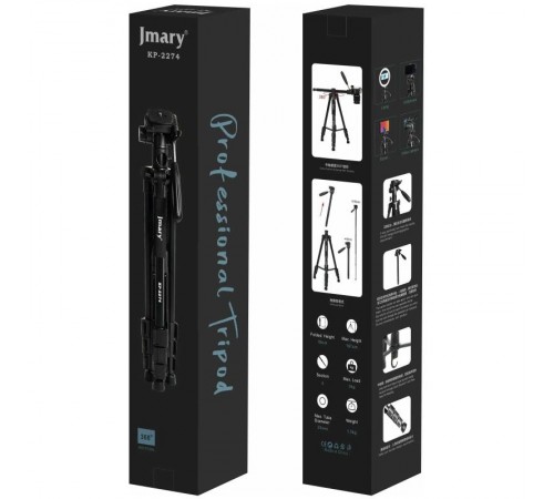 Штатив Jmary KP-2294 для зйомки 58-179см 2in1 + чохол Black