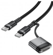 Дата кабель Acefast C22-05 2in1 Type-C to Type-C 240W/MAG3 140W (1.2m) Black