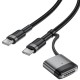 Дата кабель Acefast C22-05 2in1 Type-C to Type-C 240W/MAG3 140W (1.2m) Black