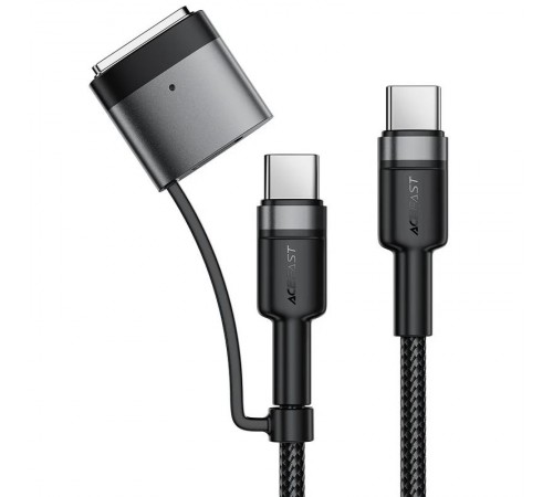 Дата кабель Acefast C22-05 2in1 Type-C to Type-C 240W/MAG3 140W (1.2m) Black