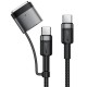 Дата кабель Acefast C22-05 2in1 Type-C to Type-C 240W/MAG3 140W (1.2m) Black