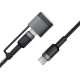 Дата кабель Acefast C22-05 2in1 Type-C to Type-C 240W/MAG3 140W (1.2m) Black