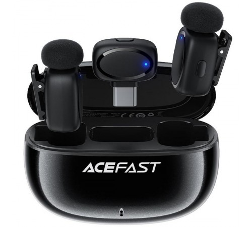 Петличний бездротовий мікрофон Acefast R2 Type-C Black
