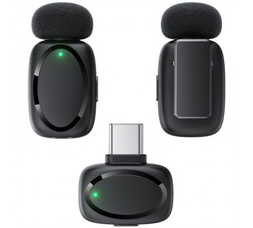 Петличний бездротовий мікрофон Acefast R2 Type-C Black