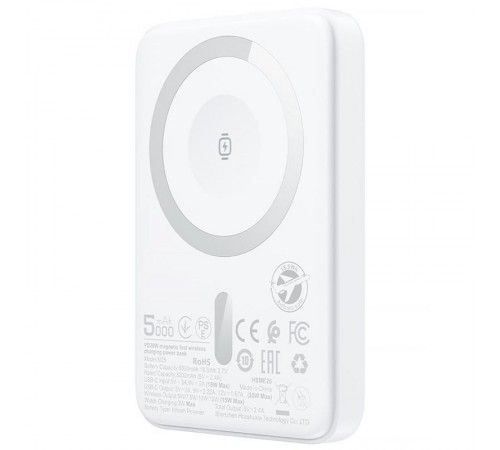 Портативний ЗП Power Bank Acefast M25 20W з БЗП+iWatch 5000 mAh White