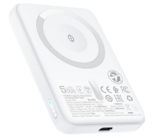 Портативний ЗП Power Bank Acefast M25 20W з БЗП+iWatch 5000 mAh White