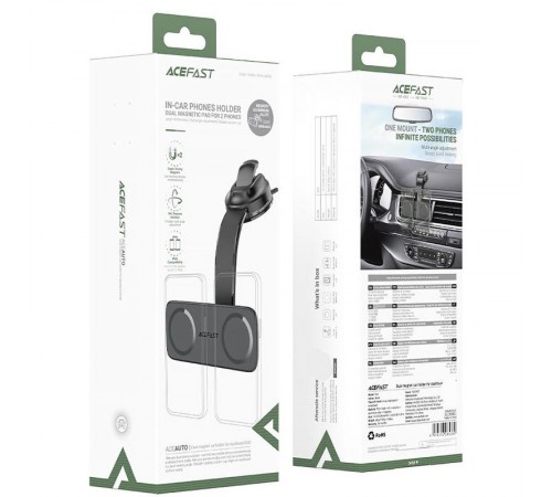 Автотримач Acefast D60 Dual Mount Black