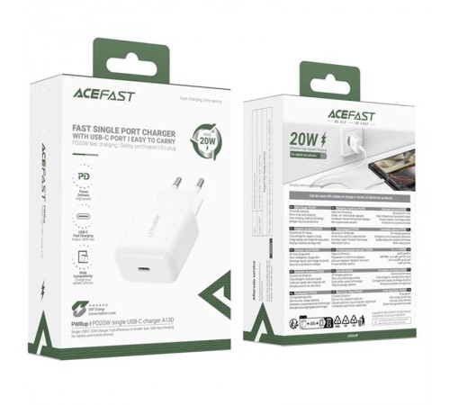 МЗП Acefast A130 PD20W (1USB-C) White
