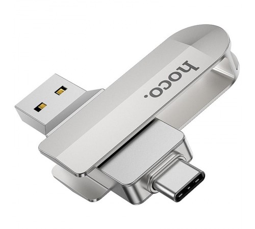 Флеш-накопичувач Hoco UD10 Metal Flash 2in1 USB 3.0/Type-C - 128GB Gray Флеш-накопичувач Hoco UD10 Metal Flash 2in1 USB 3.0/Type-C - 128GB Gray