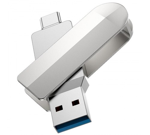 Флеш-накопичувач Hoco UD10 Metal Flash 2in1 USB 3.0/Type-C - 128GB Gray Флеш-накопичувач Hoco UD10 Metal Flash 2in1 USB 3.0/Type-C - 128GB Gray