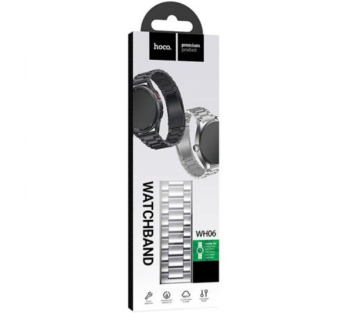Ремінець Hoco WH06 Grand Series для Smart Watch 22mm Silver Ремінець Hoco WH06 Grand Series для Smart Watch 22mm Silver