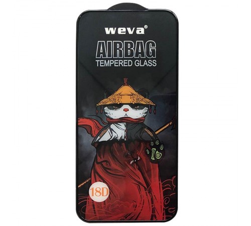 Захисне 2.5D скло Weva AirBag (тех.пак) для Apple iPhone 17 / 17 Pro / 16 Pro (6.3") Чорний