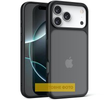TPU+PC чохол Metal Buttons для Apple iPhone 17 (6.3") Чорний / Black
