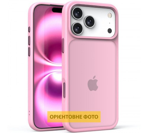 TPU+PC чохол Metal Buttons для Apple iPhone 17 (6.3") Рожевий / Pink TPU+PC чохол Metal Buttons для Apple iPhone 17 (6.3") Рожевий / Pink