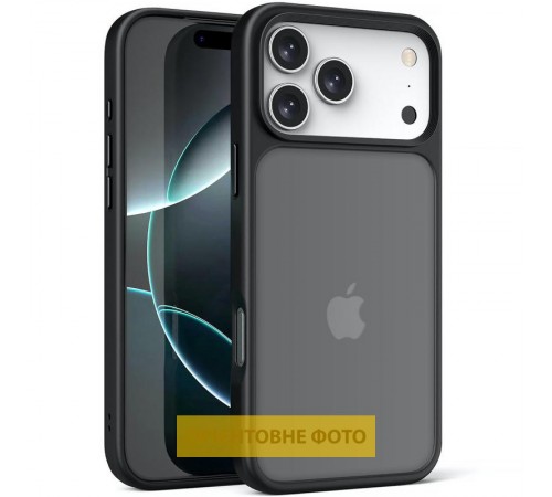 TPU+PC чохол Metal Buttons для Apple iPhone 17 Air (6.5") Чорний / Black TPU+PC чохол Metal Buttons для Apple iPhone 17 Air (6.5") Чорний / Black