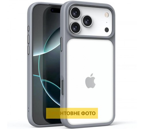 TPU+PC чохол Metal Buttons для Apple iPhone 17 Air (6.5") Сірий / Grey TPU+PC чохол Metal Buttons для Apple iPhone 17 Air (6.5") Сірий / Grey