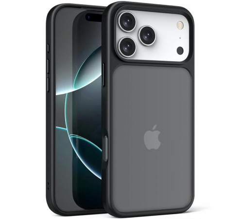 TPU+PC чохол Metal Buttons для Apple iPhone 17 Pro (6.3") Чорний / Black TPU+PC чохол Metal Buttons для Apple iPhone 17 Pro (6.3") Чорний / Black