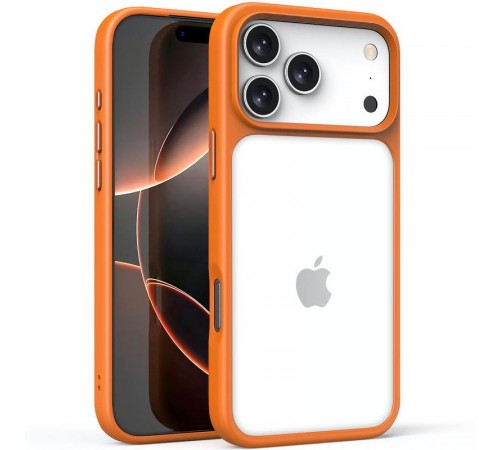 TPU+PC чохол Metal Buttons для Apple iPhone 17 Pro (6.3") Помаранчевий / Orange TPU+PC чохол Metal Buttons для Apple iPhone 17 Pro (6.3") Помаранчевий / Orange