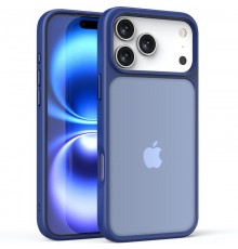 TPU+PC чохол Metal Buttons для Apple iPhone 17 Pro (6.3") Синій / Navy Blue
