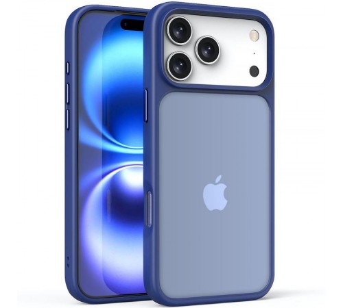 TPU+PC чохол Metal Buttons для Apple iPhone 17 Pro (6.3") Синій / Navy Blue TPU+PC чохол Metal Buttons для Apple iPhone 17 Pro (6.3") Синій / Navy Blue
