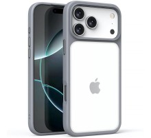 TPU+PC чохол Metal Buttons для Apple iPhone 17 Pro Max (6.9") Сірий / Grey
