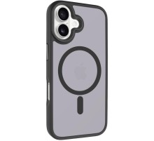 TPU+PC чохол Metal Buttons with MagSafe для Apple iPhone 17 (6.3") Чорний / Black