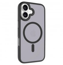 TPU+PC чохол Metal Buttons with MagSafe для Apple iPhone 17 (6.3") Чорний / Black