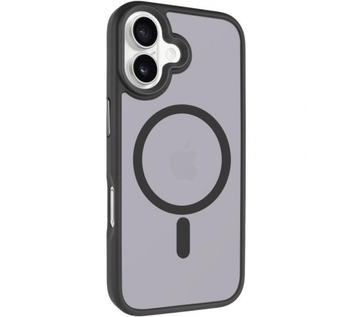 TPU+PC чохол Metal Buttons with MagSafe для Apple iPhone 17 (6.3") Чорний / Black