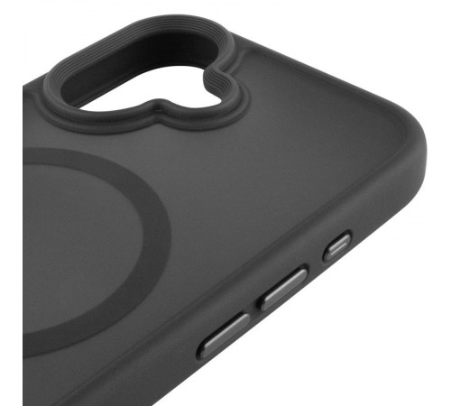 TPU+PC чохол Metal Buttons with MagSafe для Apple iPhone 17 (6.3") Чорний / Black