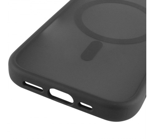 TPU+PC чохол Metal Buttons with MagSafe для Apple iPhone 17 (6.3") Чорний / Black