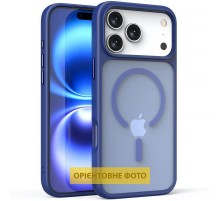 TPU+PC чохол Metal Buttons with MagSafe для Apple iPhone 17 (6.3") Синій / Navy Blue