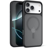 TPU+PC чохол Metal Buttons with MagSafe для Apple iPhone 17 Pro (6.3") Чорний / Black