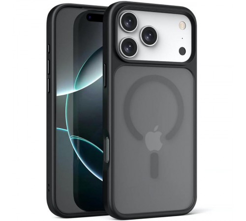 TPU+PC чохол Metal Buttons with MagSafe для Apple iPhone 17 Pro (6.3") Чорний / Black