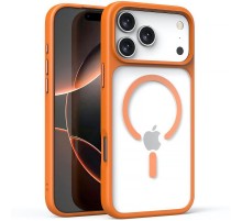 TPU+PC чохол Metal Buttons with MagSafe для Apple iPhone 17 Pro Max (6.9") Помаранчевий / Orange