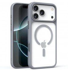 TPU+PC чохол Metal Buttons with MagSafe для Apple iPhone 17 Pro Max (6.9") Сірий / Grey