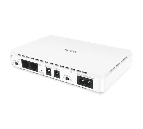 Джерело безперебійного живлення Hoco DB25 Plus Smart Mini UPS для роутерів 5V/9V/12V 10000 mAh White