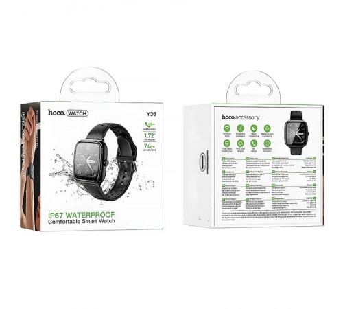 Смарт-годинник Hoco Smart Watch Y36 Smart sports watch (call version) Black