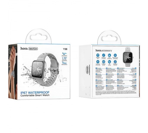 Смарт-годинник Hoco Smart Watch Y36 Smart sports watch (call version) Silver
