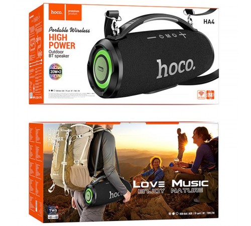 Bluetooth колонка Hoco HA4 mini Surge outdoor Black