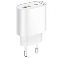МЗП Hoco C109A Fighter PD20W+QC3.0 (1USB-A/1C) White