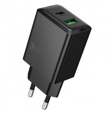 МЗП Hoco N71 Nuevo PD30W+QC3.0 (1USB-A/1C) Black