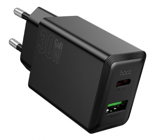 МЗП Hoco N71 Nuevo PD30W+QC3.0 (1USB-A/1C) Black