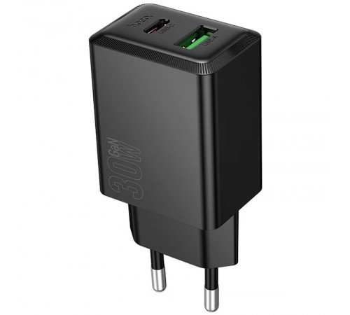 МЗП Hoco N71 Nuevo PD30W+QC3.0 (1USB-A/1C) Black