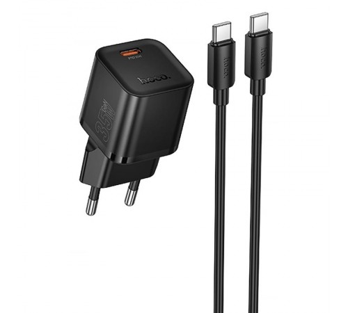 МЗП Hoco N66 Ingenious PD35W (1USB-C) + кабель Type-C to Type-C Black